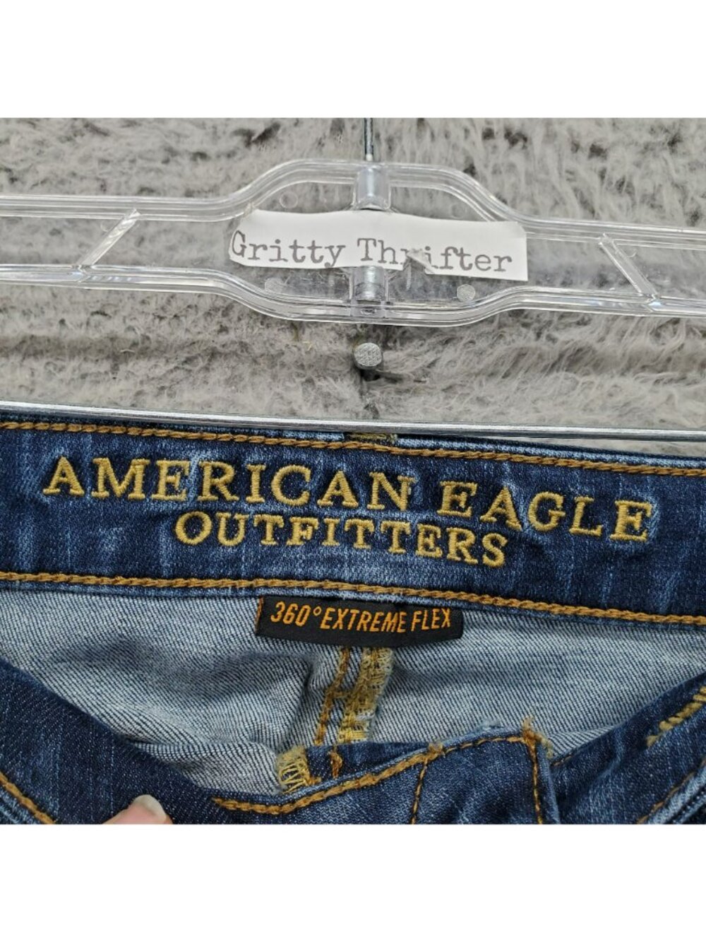 American Eagle Jeans Mens 36x32 Blue Slim Straight 360° Extreme Flex Medium Wash - Picture 2 of 13